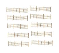 JISADER 10x Miniature Fences Sand Table Decor 1:50 Scenery Fences Model Railway Accessories for Layouts, Style D