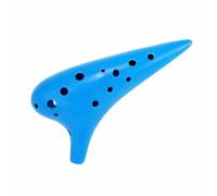 JISADER 12 Hole Ocarina, Alto C Resin Musical Instrument, Durable Lightweight Portable Flute, Blue Wind Instrument for Beginners, Kids and Students