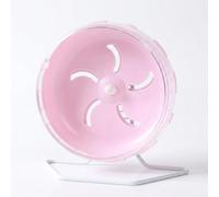 JISADER 12cm Hamster Wheel and Nocturnal, Quiet Hamster Exercise Wheel with Stand for Dwarf Hamsters, Sphere-Bearing Smooth Surface, blossom Blossom rose