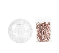 JISADER 18cm Transparent Hamster Sphere, Hamster Running Spheres for Sugar Gliders, Ventilated Spherical Running Toy with Smooth Interior Surface, Simple