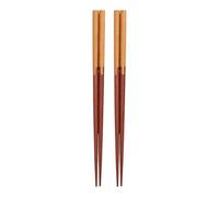 JISADER 2 Pair Wooden Sticks 8.86 Inch Length Reusable Anti Slip Tips Sticks for Cooking Family, Style A