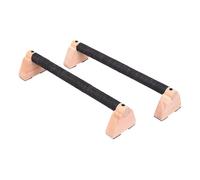 JISADER 2 Pcs Heavy Duty Non-Slip Wooden Push Up Bar Handles Exercise Racks Parallel for Home Gym Shoulders, 30cm