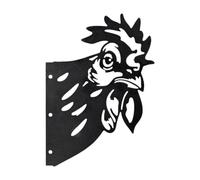 JISADER 2D Metal Wall Art Animal Silhouette Decorative for Garden Ranch Patio Sidewalk Lawn Fence, Chicken