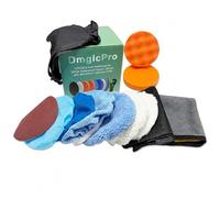 JISADER 32 Pcs Microfiber Kit, Complete Car Polish Kit with Sand Discs & Sleeves, Car Detail Products for DIY Enthusiasts