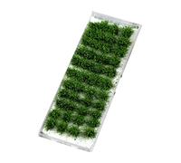JISADER 40 Pieces Miniature Grass Tufts Sand Table Terrain Self Flower Cluster Resin Model Kit for DIY Miniature Wargame Railway Scene Suitable for, Dark Green
