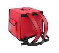 JISADER 40x40x35 cm Insulated Delivery Bag for Food Transport, Water-Resistant Waterproof Oxford Cloth Thermal Carrier, Double Shoulder Backpack Design,Red, [Red]