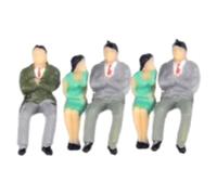 JISADER 5 Pieces Mini People Figurines Miniature Scene Diorama Figures for Photo Props Desktop Ornament Architecture Model, 2.9 cm