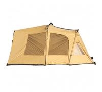 JISADER 6-8 Person Car Camping Tent, Tunnel Tent with Steel Poles, 4-Season Double Layer Design, 3000mm Waterproof Tailgate Tent for Road Trips, Sand Gold (inner tent not in old