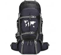 JISADER 75L Waterproof Hiking Backpack for Camping and Outdoor Activities, Large Capacity Outdoor Sport Travel Daypack Rucksack for Men and Women, Deep Blue, [Blue]