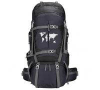 JISADER 75L Waterproof Hiking Backpack for Camping and Outdoor Activities, Large Capacity Outdoor Sport Travel Daypack Rucksack for Men and Women, Green, Lake Blue, [Turquoise]