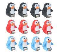 JISADER 9 Pieces Animal Track Toys Circuit Toy Replacement Accessories PVC Model for Preschool Children Activity Bathtub Gift Decoration, 12pcs penguin