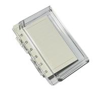 JISADER Acrylic Notebook Blank Page Journal Lined Planner Refill Loose Leaf Diary Acrylic Material Suitable for School Office Home, A7 Clear