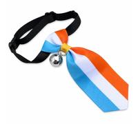 JISADER Adjustable Cat with Bell, Pet for Kitten and Dog, British Style Design, Orange White Blue, Multicolor, S
