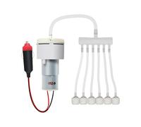 JISADER Aquarium Air Pump Mini Multifunctional Fish Tank Aerator Pump Silent DC 12V Energy Saving Tool PP Material Complete Accessories Suitable for Outdoor U, style 9