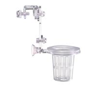 JISADER Aquarium Cup Fish Tank Planter Transparent Landscaping with 1 Cup for Live Fish Tank Professional Container Aquatic Holder, adjustable