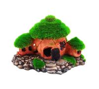 JISADER Aquarium Ornament for Turtle And Betta with Aquatic Plant Shelter, style B
