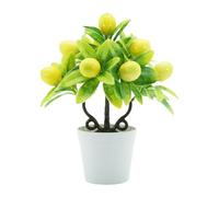 JISADER Artificial Potted Plants, Mini Artificial Plants, Bonsai, Home Decor, Artificial Fruit for Bedroom, Living Room, Office, Lemon