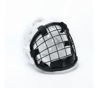 JISADER Arts Headgear Cage Helmet Impact Absorbing Padding Breathable Structure Reliable Closure Suitable for Karate Taekwondo Kendo Fencing Practice, White, M