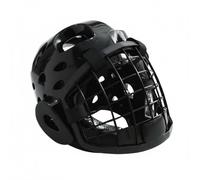 JISADER Arts Headgear Cage Helmet Impact Absorbing Padding Breathable Structure Reliable Closure Suitable for Karate Taekwondo Kendo Fencing Practice, Black, Xl