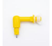 JISADER Automatic Drinker for Chickens with Steel Ball Valve, Simple-join Water Dispenser, Quail Drinker for Chickens and Ducks, Farm Fowl Supplies, Yellow