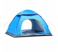 JISADER Automatic Sun Protection Outdoor Tent, Oxford Cloth - Panoramic Sunroof Design - Single Layer - Four Seasons - 1000mm-1500mm Waterproof, Blue, Blue, 3-4 Person Automatic Double Door