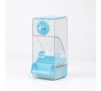 JISADER Automatic Timed Avian Feeder and Avian Feeders, Husk Separation Feeder for Parakeet and Small Avian Species, Anti-Scatter Design with Removable Base, cerulean Blue