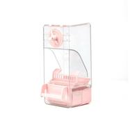 JISADER Automatic Timed Avian Feeder and Avian Feeders, Husk Separation Feeder for Parakeet and Small Avian Species, Anti-Scatter Design with Removable Base, rose