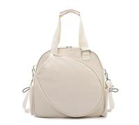 JISADER Bag, Tennis, White | Water-Resistant Surface, Versatile , Changing Room Use, For Adult Leagues