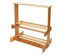 JISADER Bamboo Fishing Rod Holder Storage Rack Organizer for Garage Father's Day, 38 Holes