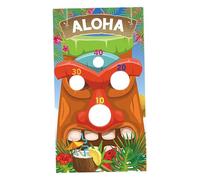 JISADER Bean Bag Toss Game, Fun Carnival Game with Hanging Flags for Parties, Ideal for Teenagers, Parties, Style A