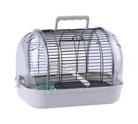 JISADER Bird Cage Parakeet Cage Parrot Take Out Cage Bird Carrier for Budgies Cockatiels, Large Gray