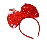 JISADER Bow Hair Hoop, Christmas Headband, Merry Christmas Head Decoration, Christmas Bow Headband for School Events, Red Dot