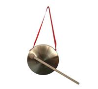 JISADER Brass Gong, Traditional Chinese Percussion Instrument for Kids, Hand Held Gong for Party, 30cm