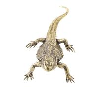 JISADER Brass Statue Feng Shui Figurine Antique Wealth Decoration Desktop Ornament for Living Room Table Garden Car