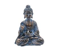 JISADER Buddha Statue, Buddhist Religious Figurine with Solar Light, Decorative Sculpture for Yard Decor, Meditation Porch, Office