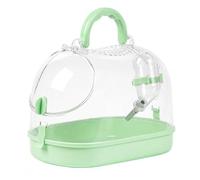 JISADER Budgie Travel Cage, Portable Budgie Cage with Handle & Shoulder Strap, 28x22x25cm Pet Carrier for Small Birds, forest green, verdant