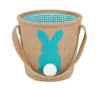 JISADER Bunny Easter Basket DIY Easter Egg Search Bag With Handle Cuddly Bunny Tote for Young Children, Parents, Gifting, Home Decoration, Playroom