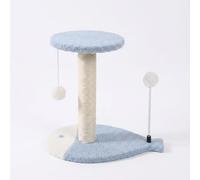 JISADER Cat Activity Tree and Activity Centre for Small Cat, Composite Board Activity Center with Cozy Condo, Simple Assembly House Indoor for Indoor Cats, Fish-shaped base with round stand