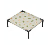 JISADER Cat Bed Elevated Pet Cot Raised Sleeping Couch Breathable Oxford Cloth PVC Construction Suitable for Indoor Relaxation Outdoor Travel Camping, Large, Avocado