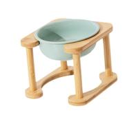 JISADER Cat Bowl, Food Bowl, Protects Pets' Neck, Food Container, Cat Bowl, Feeder for Cats in The House, Kitten, Green