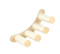JISADER Cat Climbing Wall with Wooden Shelf and Perch, Modern Frame Including House and Pad, Indoor Furniture for Large Cats and Kittens, Wall-mounted curved climbing ladder with cylindrical steps