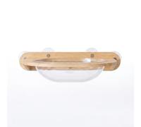 JISADER Cat Hammock Window Cat Perch with Oak Wood Frame, Square Hanging Bed for Sunbathing, Multi-Scene General Use Pure Color Balcony Bed, Modern, Minimalist