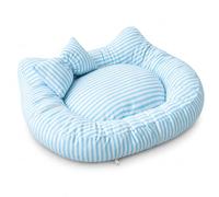 JISADER Cat-Head-Shaped Pet Bed, sea | Hand Wash Cover Only, All Season Pet Bed, Dog Napping at Home, For Cat Households