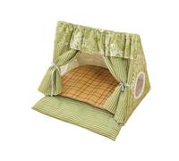 JISADER Cat Indoor Tent House Tipi, Portable Pet Bed Cat Bed Dog Tent for Cats Kitten Puppy, Green