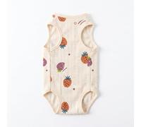 JISADER Cat Recovery Suit with Fasteners, Patterned Post Surgery Clothes for Kittens, Spay Neuter Suit with Short Legs, Breathable Vest to Stop Licking, White with Strawberry Print