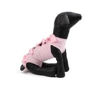 JISADER Cat Recovery Suit with Tie Closure, Unisex Post Surgery Suit Cat for Spay Surgery Suit and Neuter Surgery Suit, Breathable Pet Suit, S