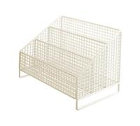 JISADER CD Organizer, CD Holder, Desktop Multimedia Organizer, Stylish And Modern, Made of Metal Wire, White