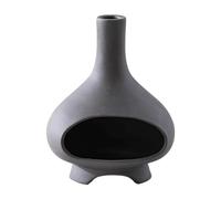 JISADER Ceramic Palo Santo Holder Sage Burning Bowl Sage Burner Holder Incense Holder for Home, Black Clay