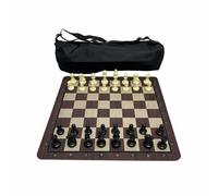 JISADER Chess Board Set with PE Pieces Portable Roll Flexible Crafted for Frequent Use Suitable for Students Organization Play Home Entertainment, PIECES Board Bag