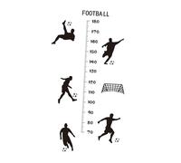 JISADER Children's Growth Height Chart Wall Sticker Wallpaper Boys Girls Football Cartoon Wall Decals